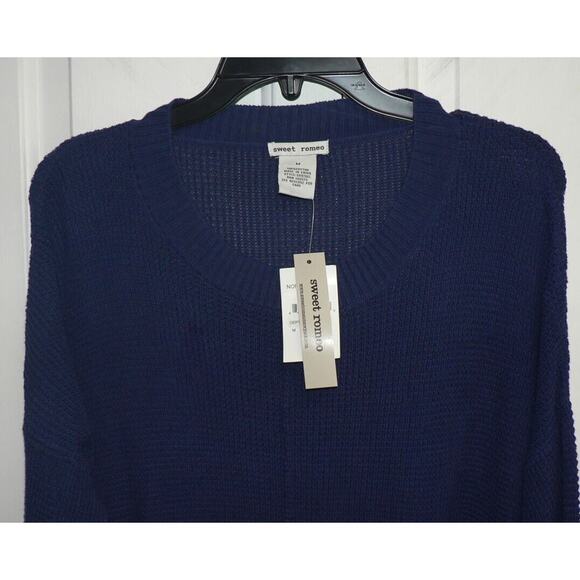 Sweet Romeo Women's Seed Stitch Pullover Sweater in Navy Medium $25 - Picture 4 of 6